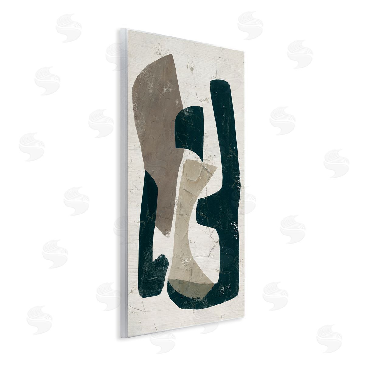 June Erica Vess Weathered Abstract Shapes Modern Geometric Neutral Tones Wall Plaque Art Print