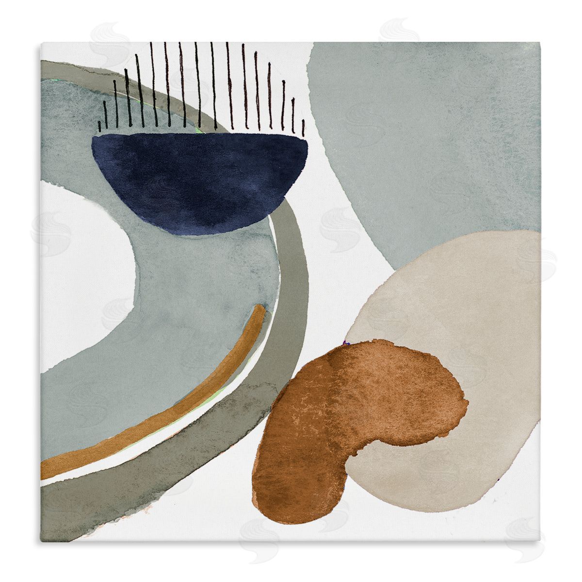 Lanie Loreth Bold Contemporary Shapes Geometric Paint Strokes Lines Stretched Canvas Wall Art Print