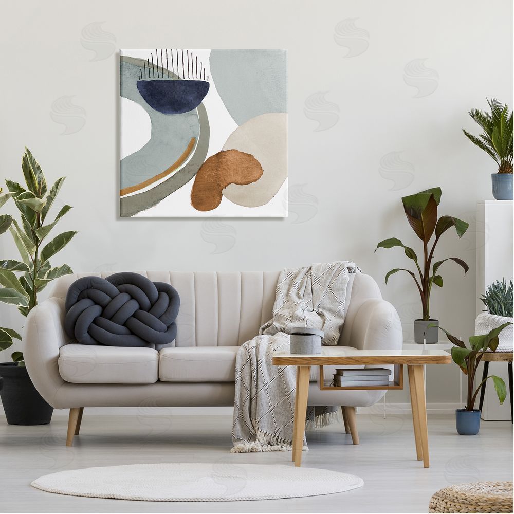 Lanie Loreth Bold Contemporary Shapes Geometric Paint Strokes Lines Canvas Wall Art in Room