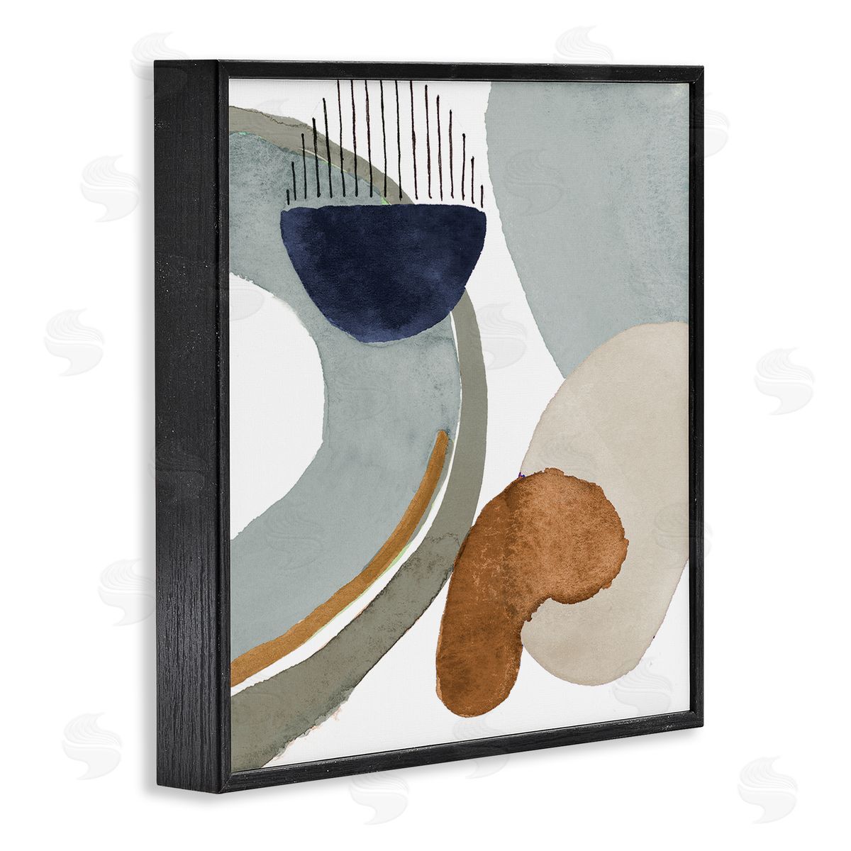 Lanie Loreth Bold Contemporary Shapes Geometric Paint Strokes Lines Black Framed Glicee Wall Art Print