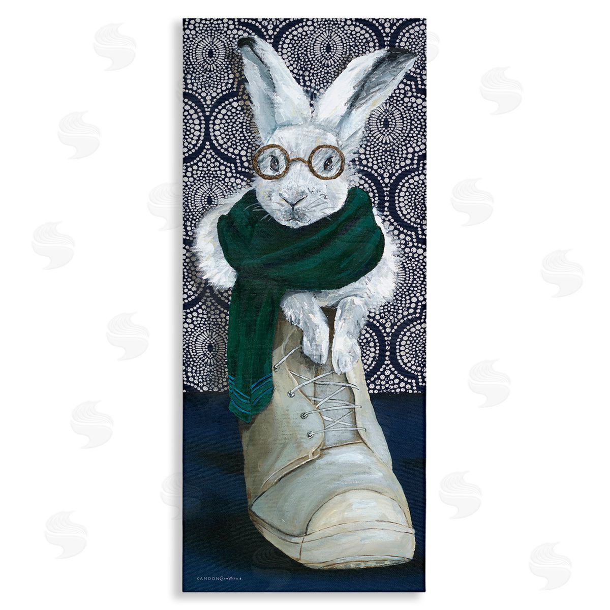 Kamdon Kreations Bundled White Rabbit Glasses Inside Winter Boot