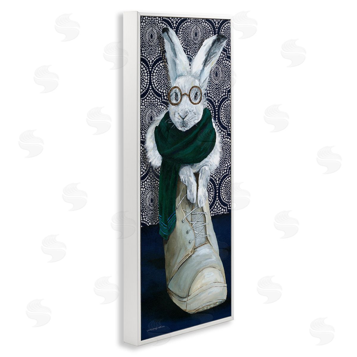 Kamdon Kreations Bundled White Rabbit Glasses Inside Winter Boot