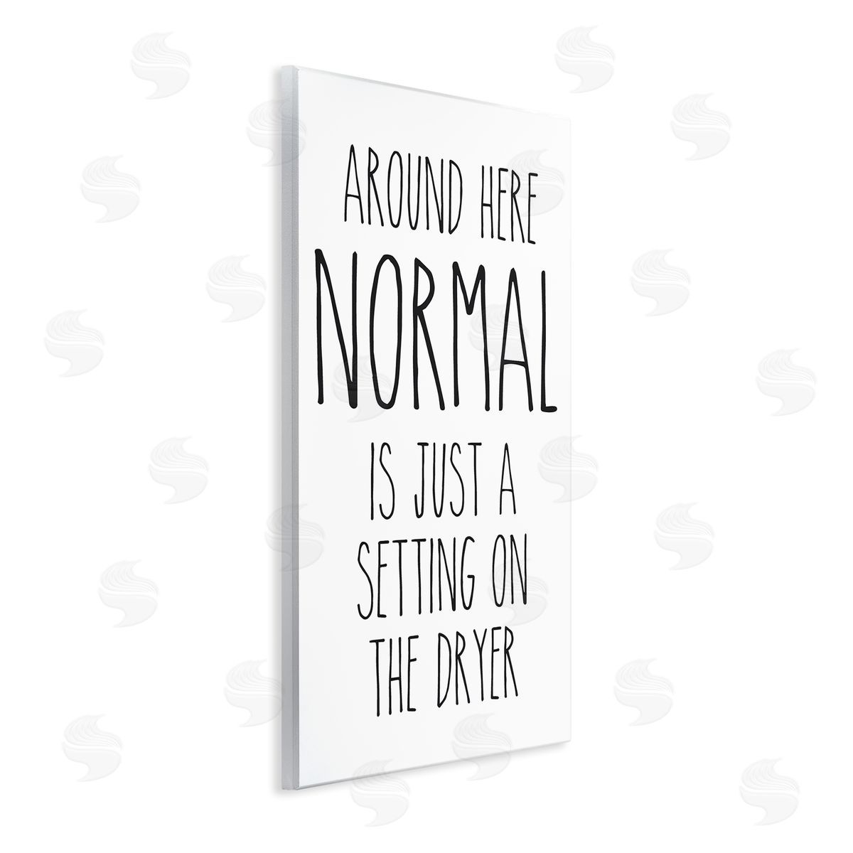 Lettered and Lined Normal Dryer Setting Funny Laundry Dryer Lettering Wall Plaque Art Print
