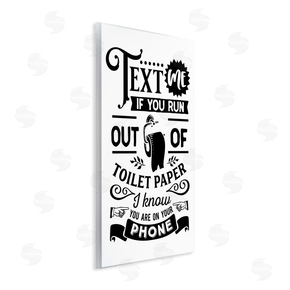 Lettered and Lined Text For Toilet Paper Vintage Text Bathroom Sign Wall Plaque Art Print