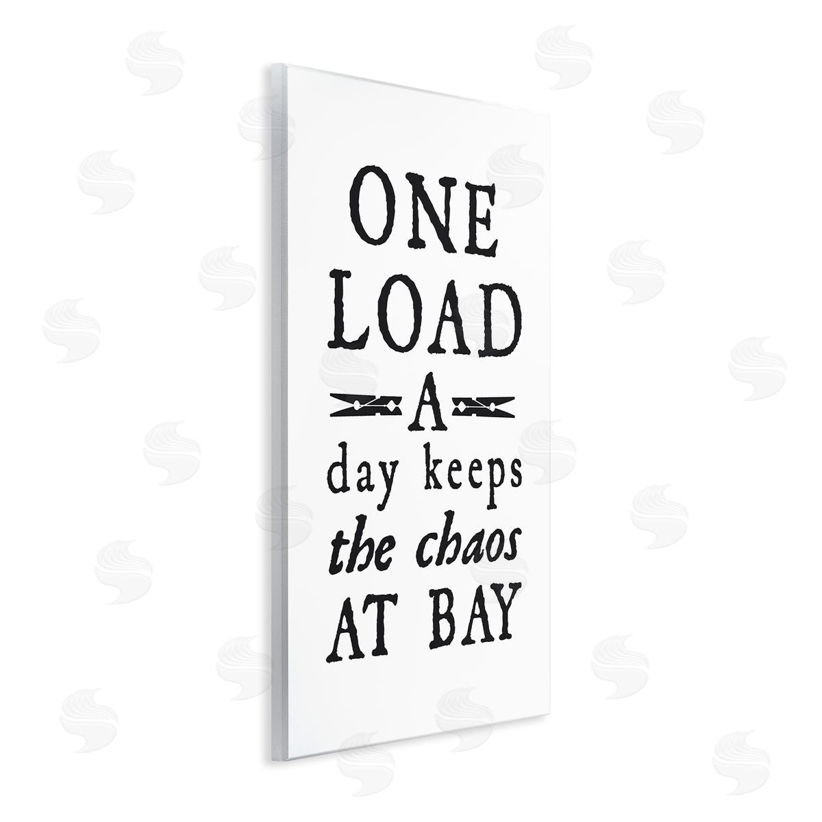 Lettered and Lined Laundry Clothespin Distressed Text Phrase Sign Wall Plaque Art Print