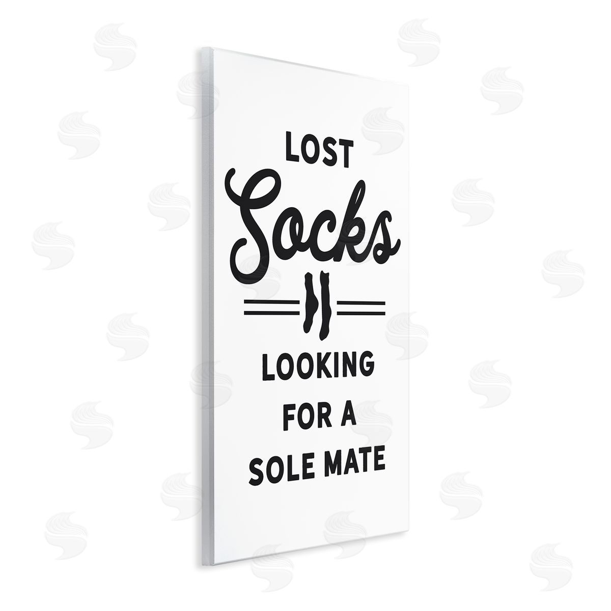 Lettered and Lined Lost Sock Soul Mate Laundry Room Saying  Wall Plaque Art Print