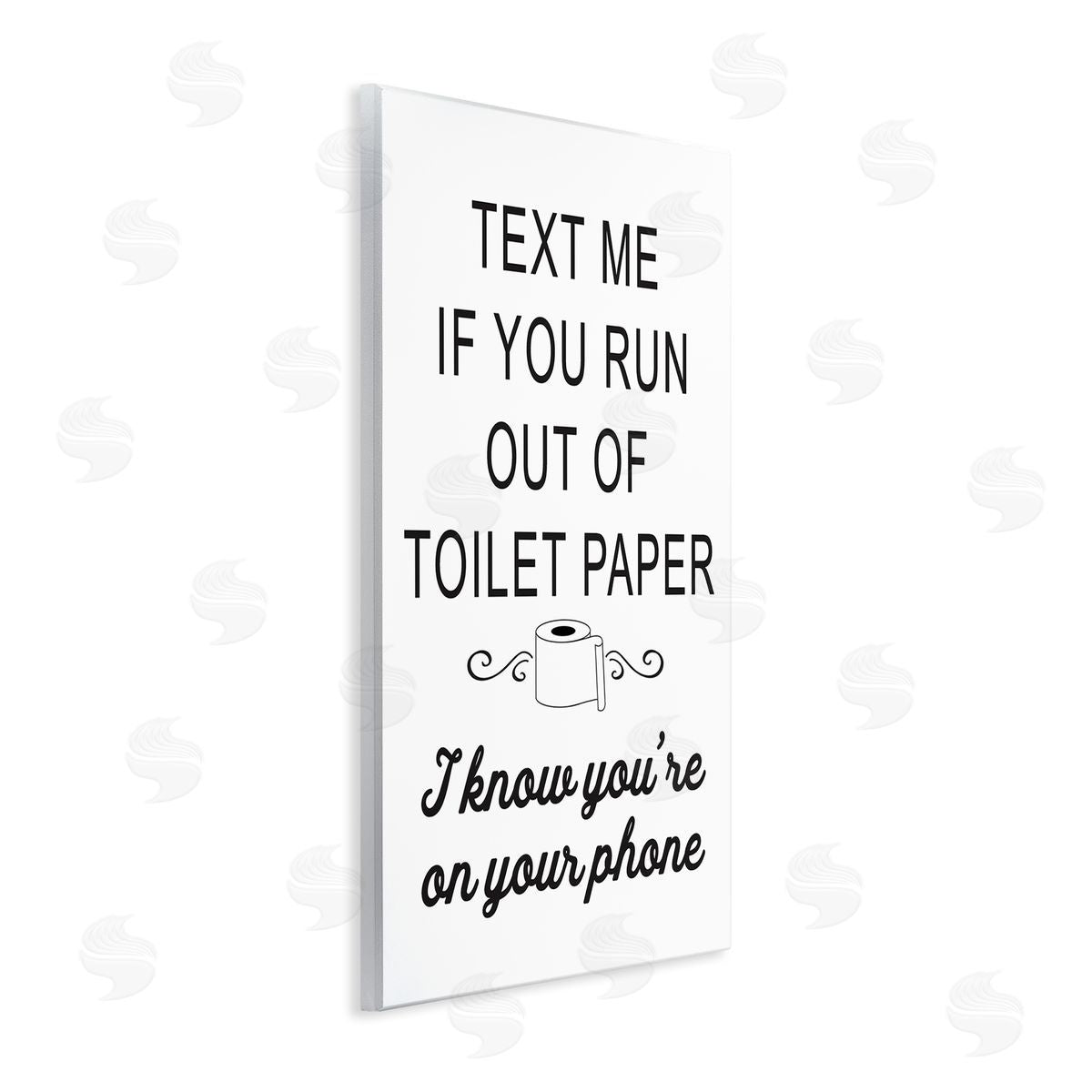 Lettered and Lined No Toilet Paper Humorous Bathroom Fancy Lettering  Wall Plaque Art Print