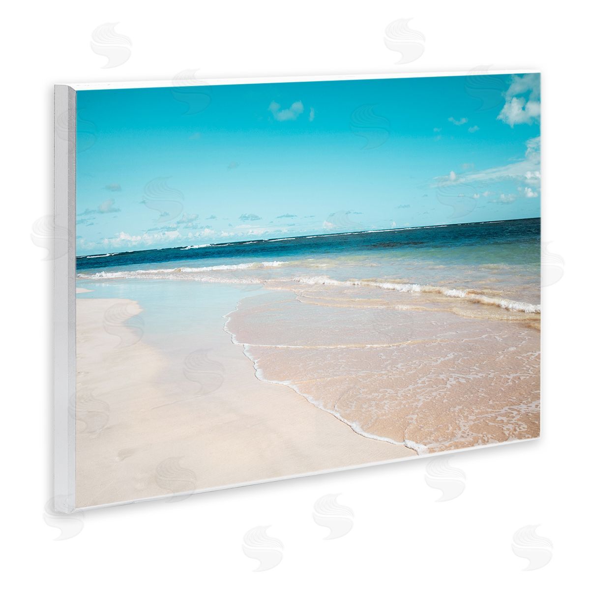 Danita Delimont Vivid Blue Panoramic Sky Sandy Beach Coast Wall Plaque Art Print