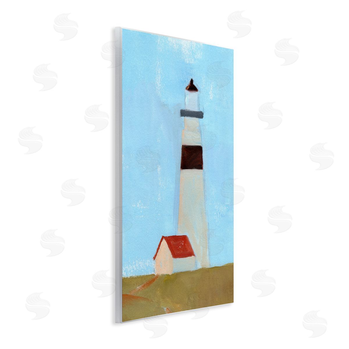 Jacob Green Lighthouse Daytime Blue Sky Rural Grass Scene Wall Plaque Art Print