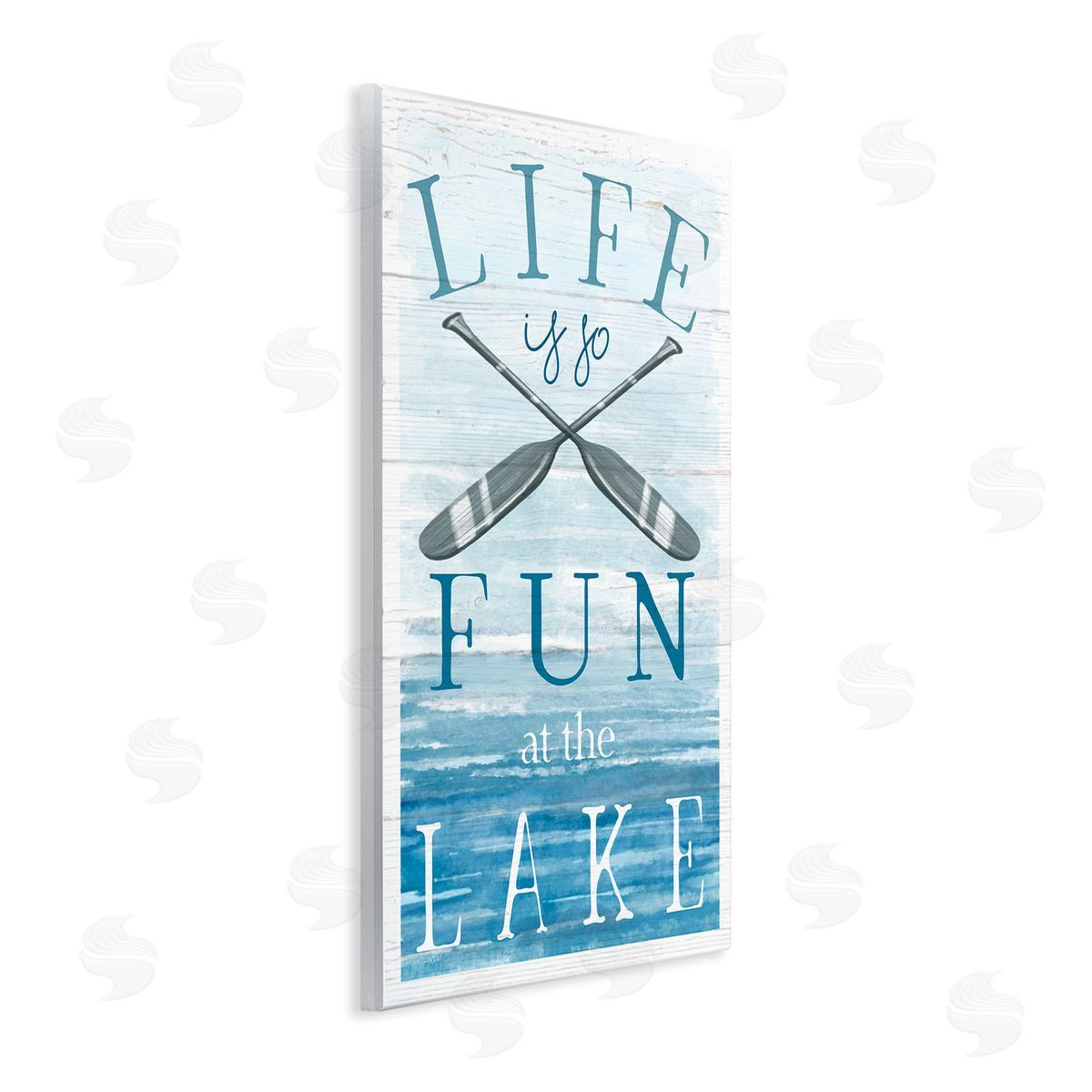 Elizabeth Tyndall Fun at Lake Phrase Crossed Ores Water Wall Plaque Art Print