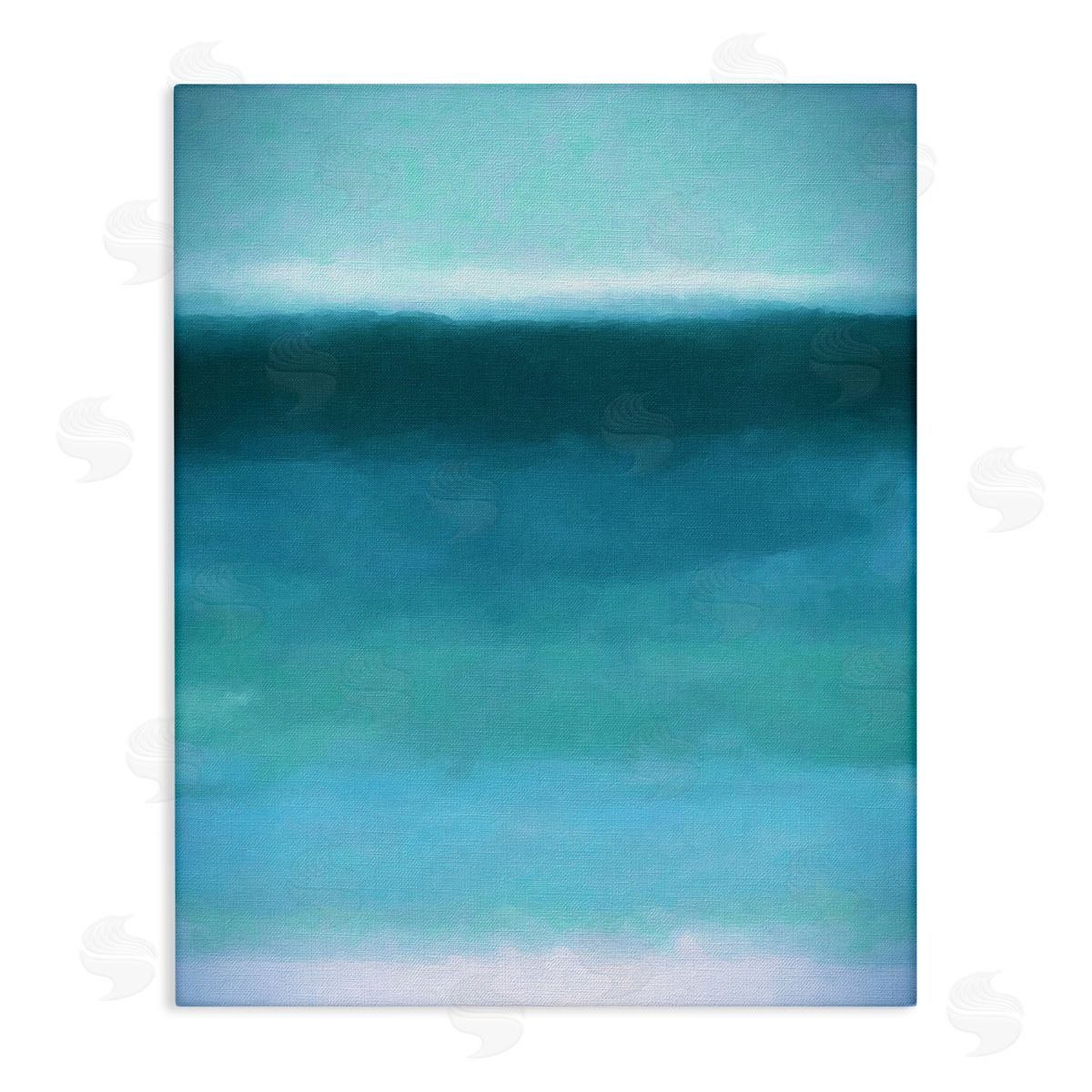 Graffitee Studios Soothing Abstract Scenery Distant Ocean Sea View  Stretched Canvas Wall Art Print
