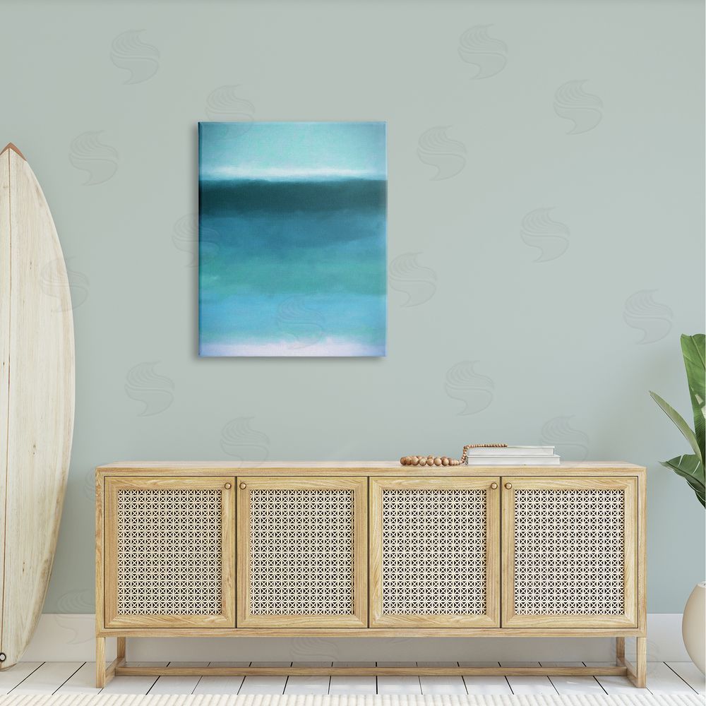 Graffitee Studios Soothing Abstract Scenery Distant Ocean Sea View  Canvas Wall Art Print in Room