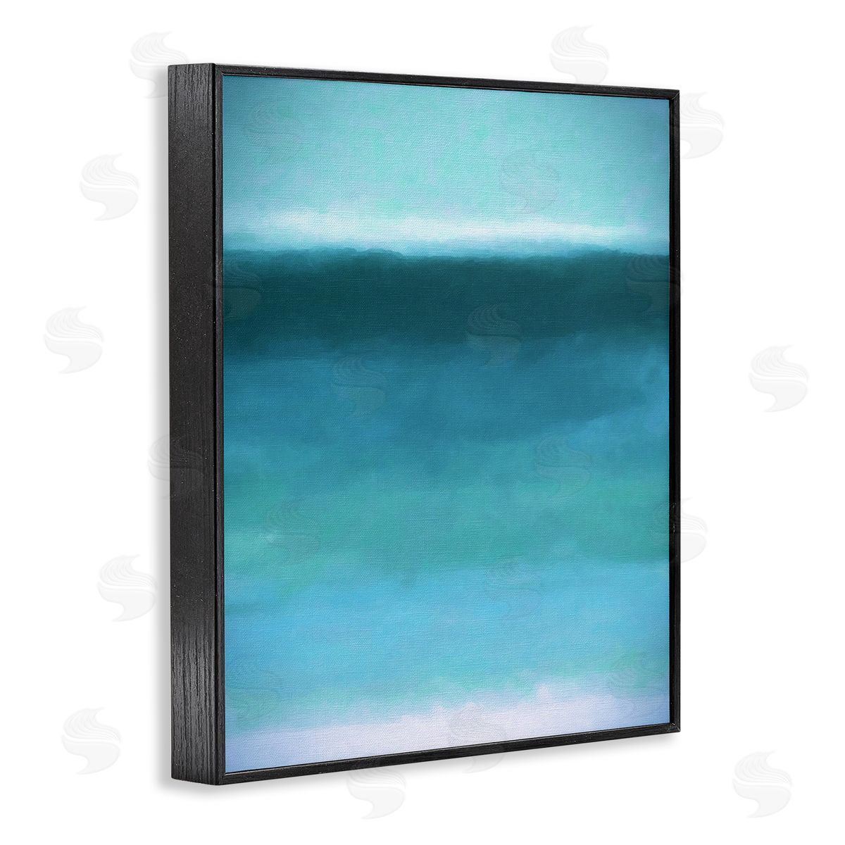 Graffitee Studios Soothing Abstract Scenery Distant Ocean Sea View  Black Framed Giclee Wall Art Print