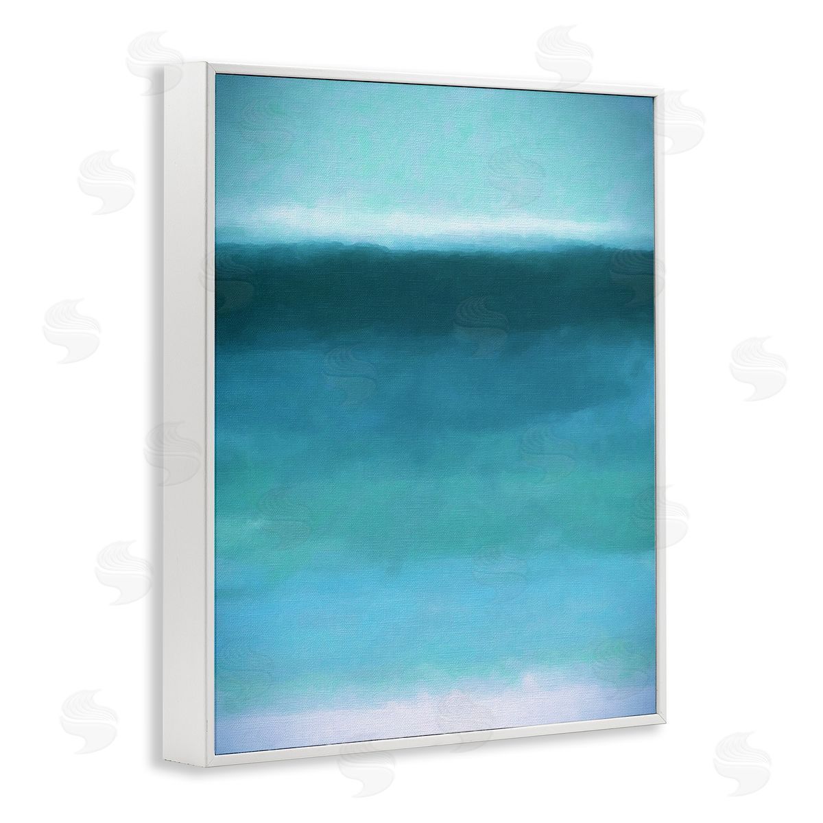 Graffitee Studios Soothing Abstract Scenery Distant Ocean Sea View  White Framed Giclee Wall Art Print