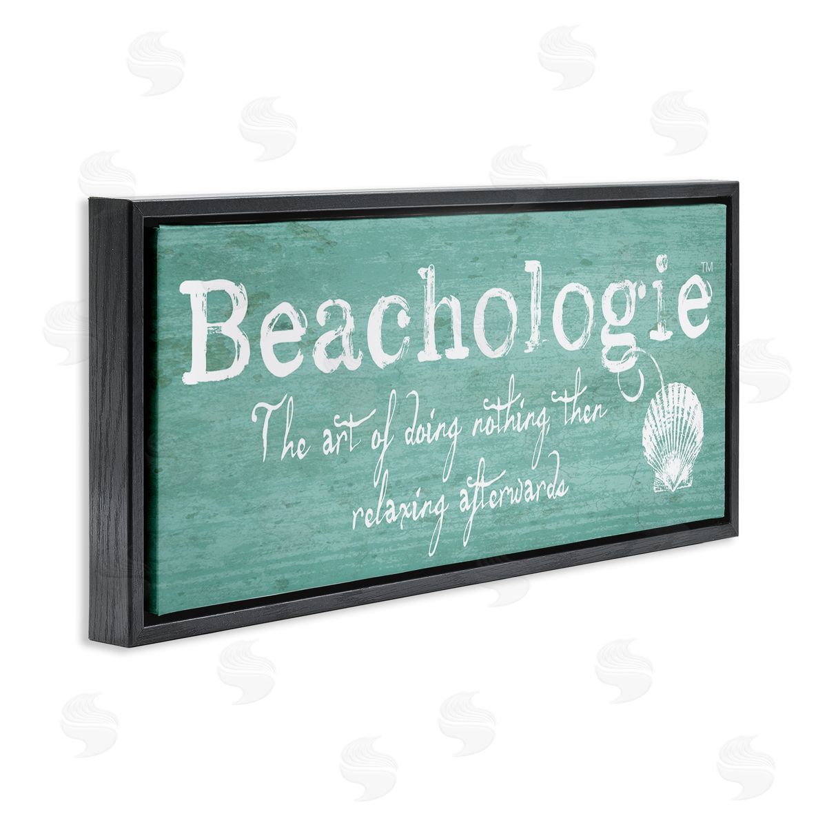 Graffitee Studios Beachologie Weathered Sign Clever Grainy Shell Motif