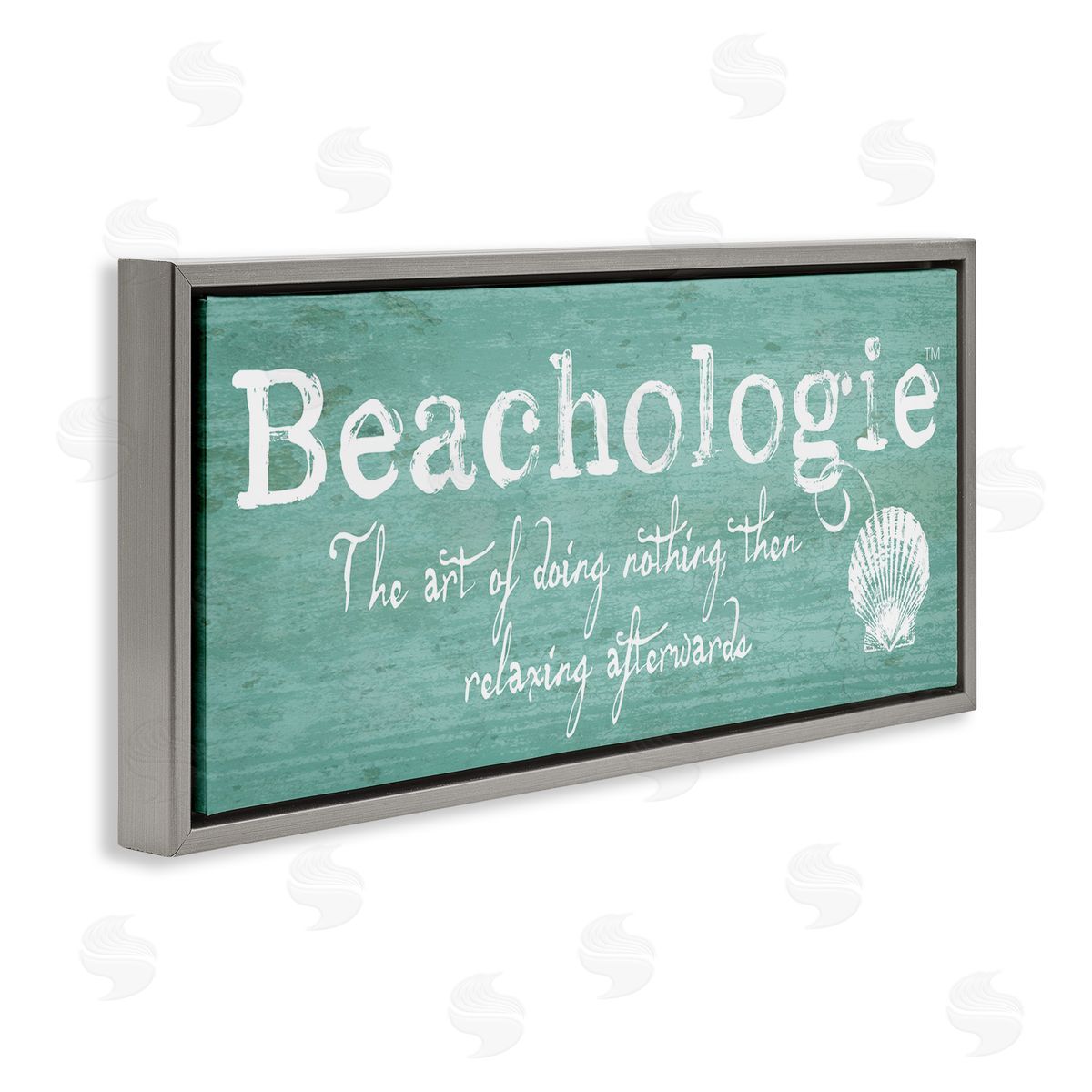 Graffitee Studios Beachologie Weathered Sign Clever Grainy Shell Motif