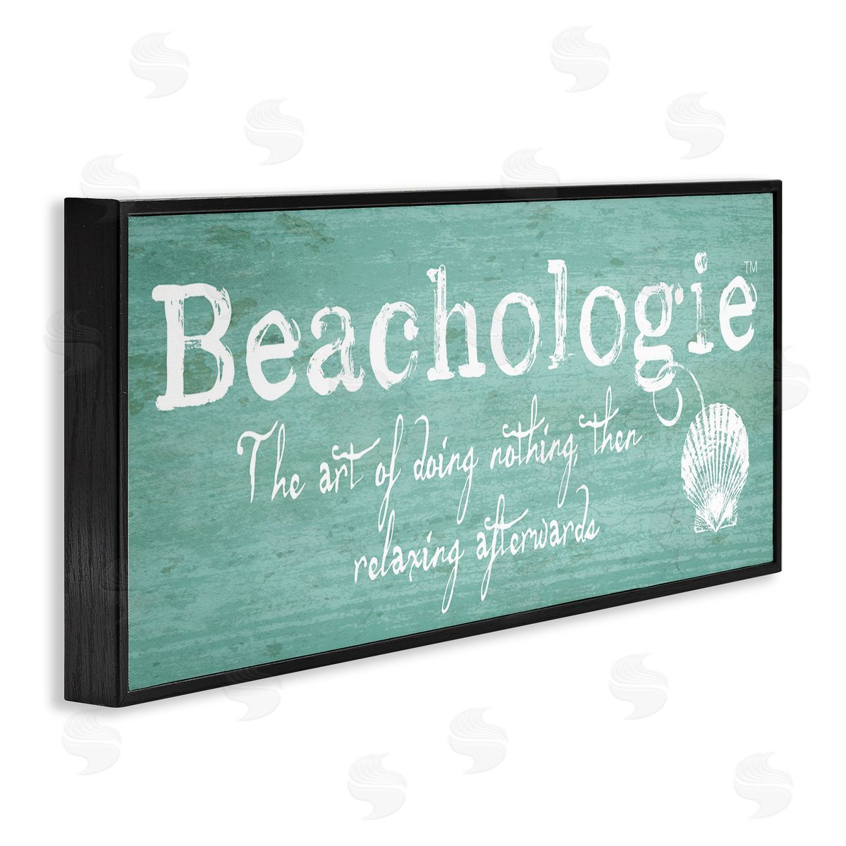 Graffitee Studios Beachologie Weathered Sign Clever Grainy Shell Motif
