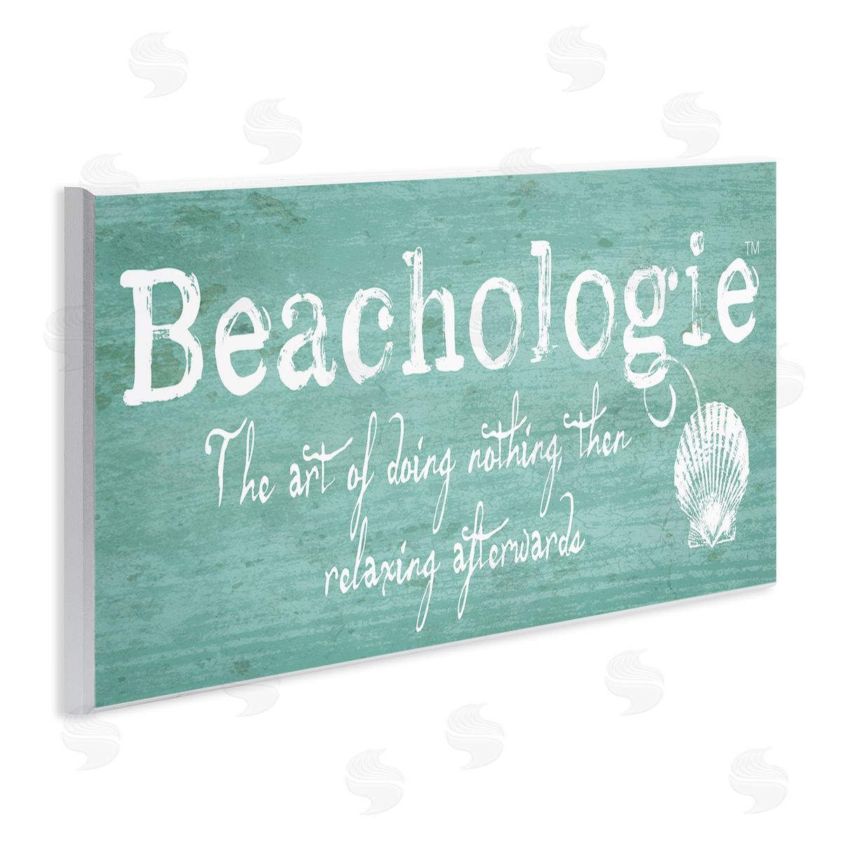 Graffitee Studios Beachologie Weathered Sign Clever Grainy Shell Motif