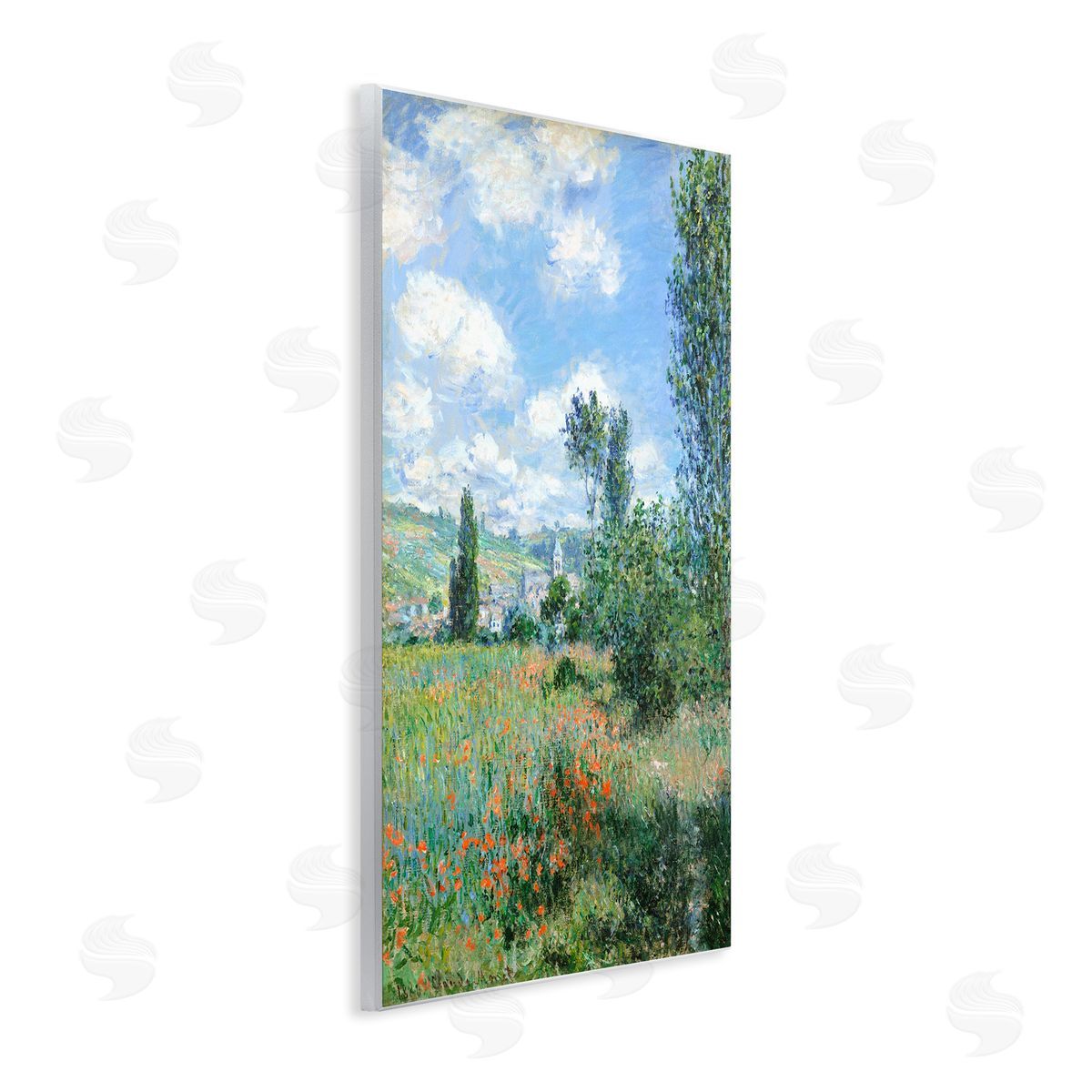 Lettered and Lined Classic Field Flowers Rural Impressionist Painting Wall Plaque Art Print