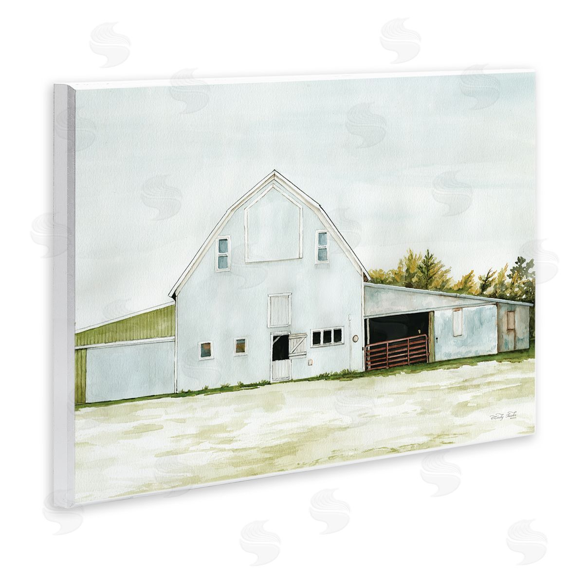 Cindy Jacobs Countryside Barn Rural Farmland Field Landscape  Wall Plaque Art Print