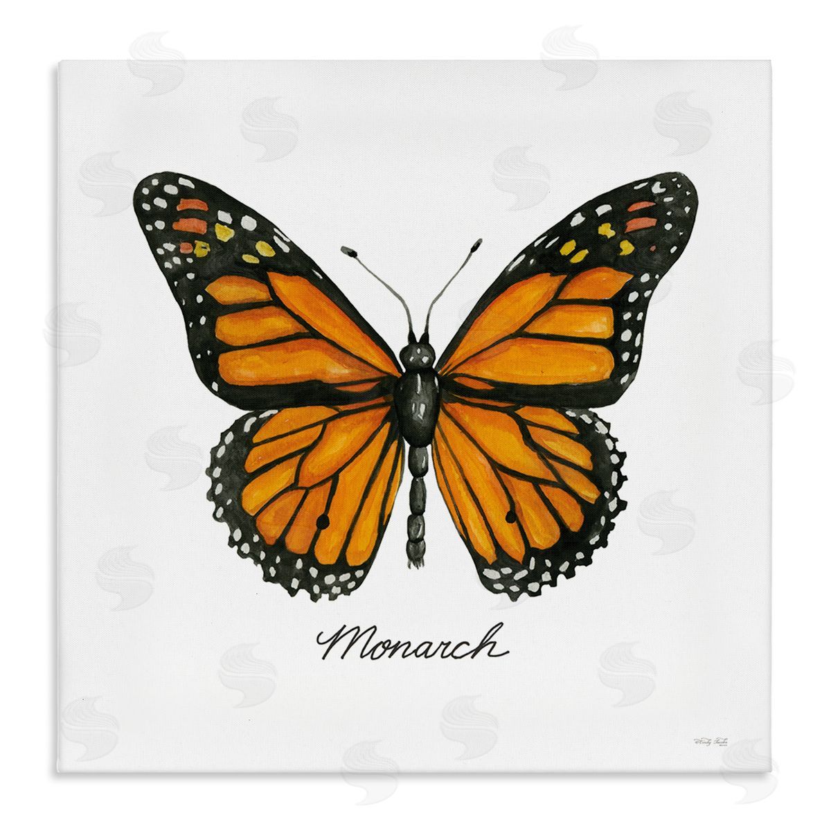 Cindy Jacobs Monarch Butterfly Casual Insect Wildlife Design Stretched Canvas Wall Art Print