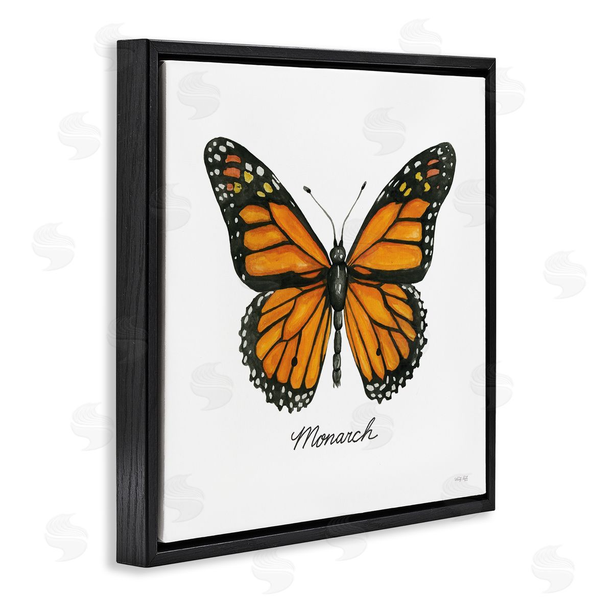 Cindy Jacobs Monarch Butterfly Casual Insect Wildlife Design Black Floating Frame Canvas Wall Art Print