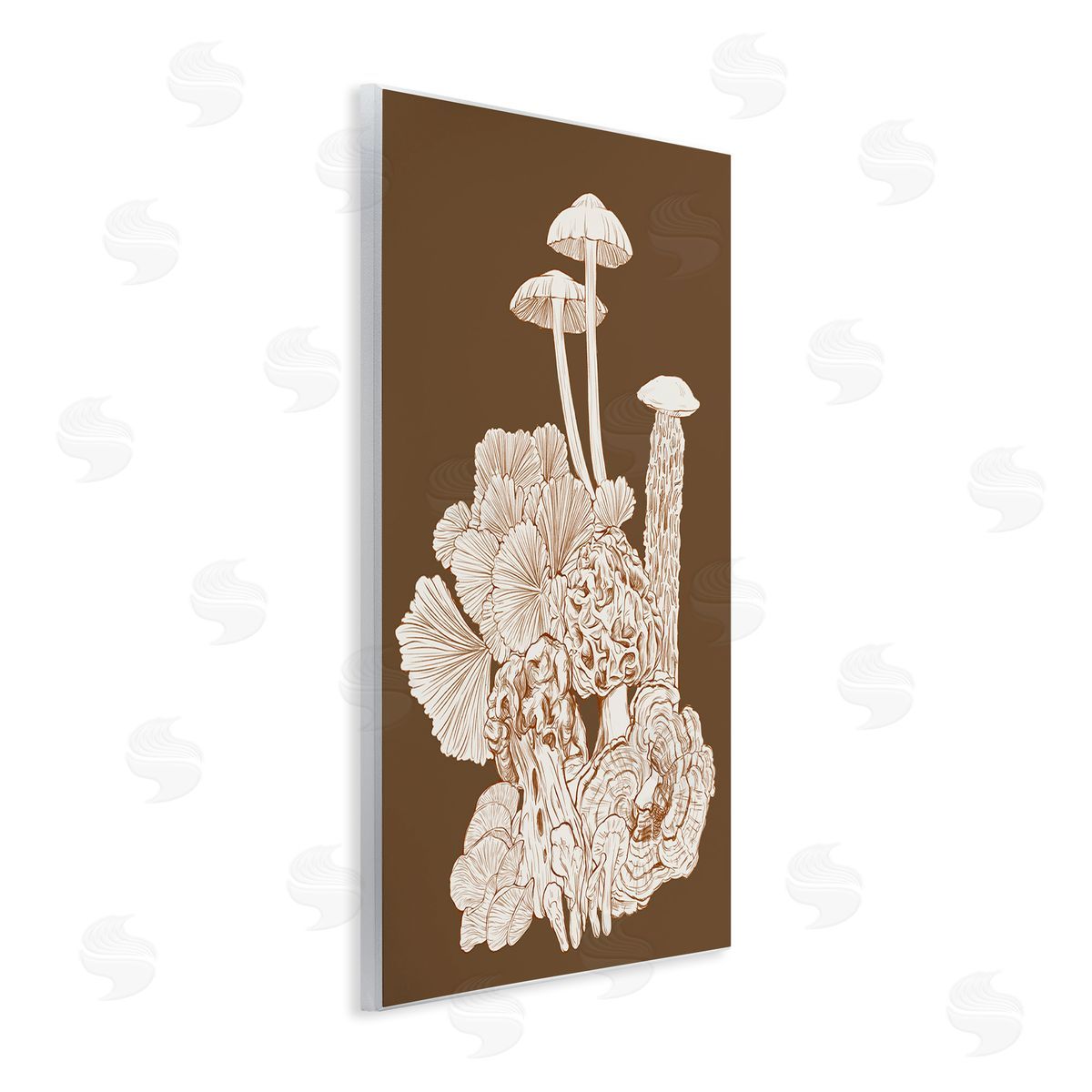 Ziwei Li Mushrooms Forest Flora Plants Arrangement Intricate Detail Wall Plaque Art Print