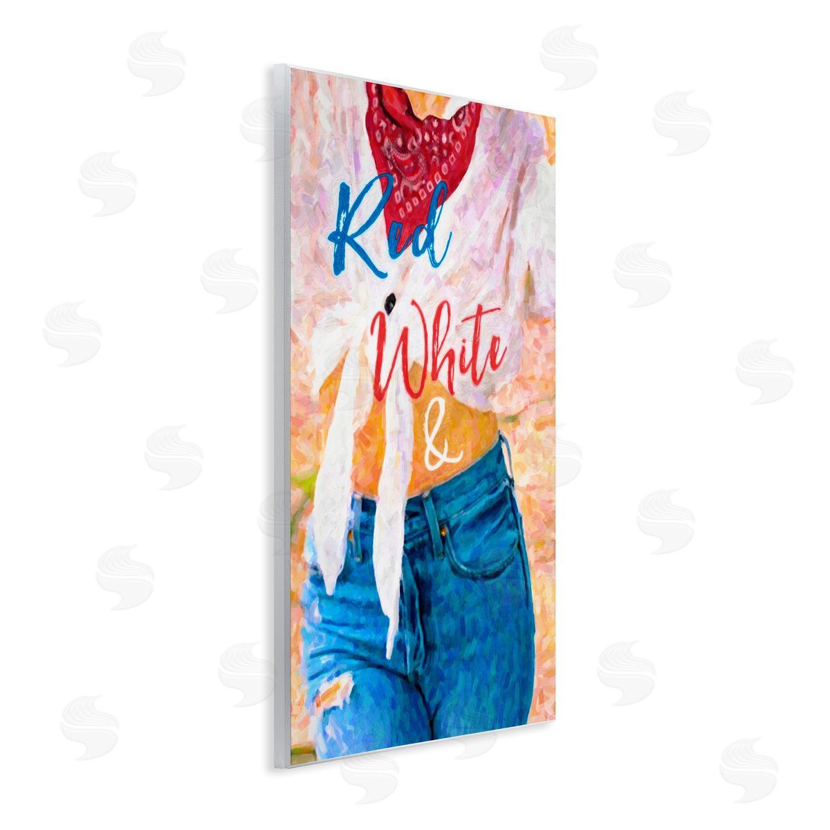 Graffitee Studios Red White & Blue Patriotic American Celebration Wall Plaque Art Print