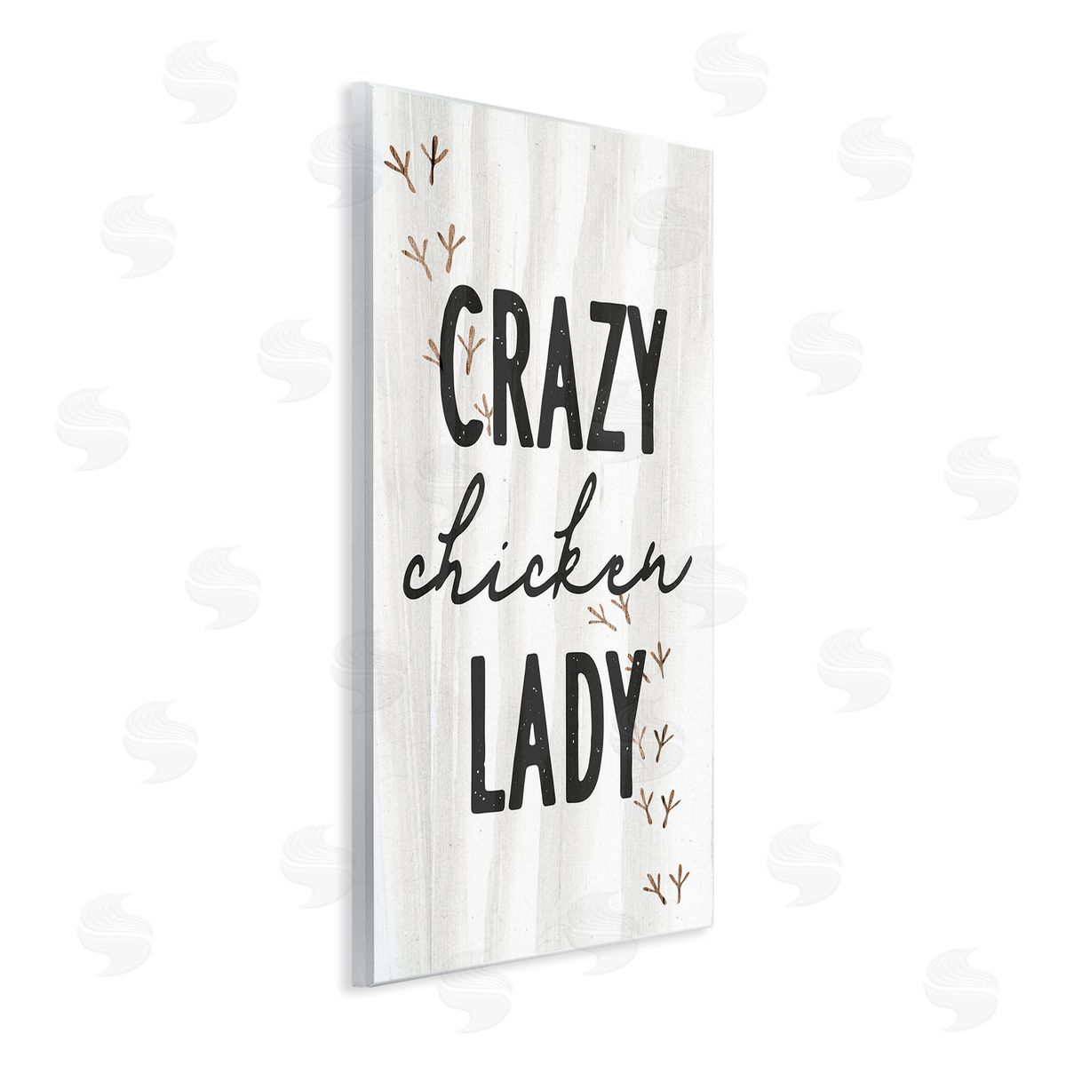 Stupell Studio Crazy Chicken Lady Country Rustic Farm Wall Plaque Art Print