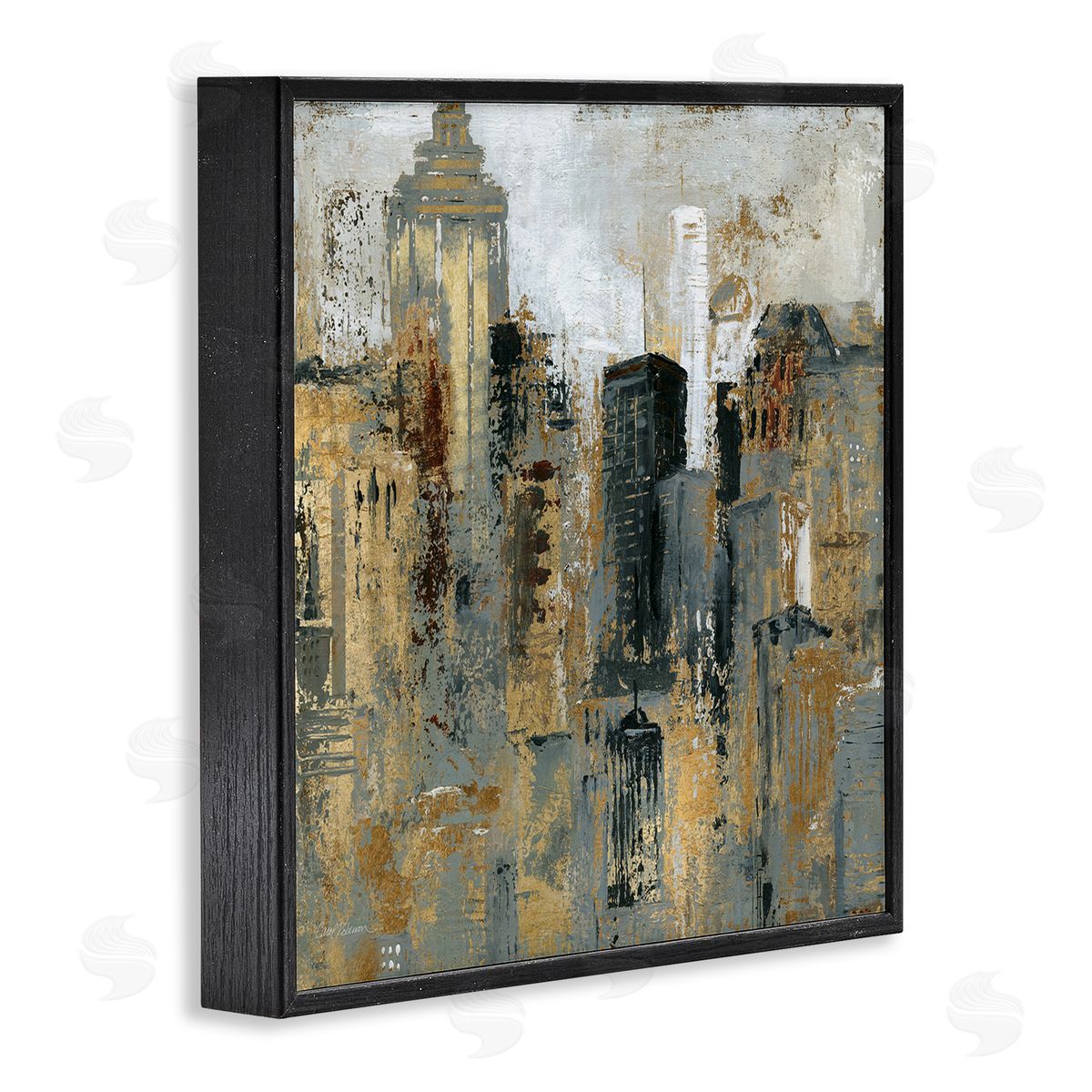 Carol Robinson Abstract Cityscape Urban Buildings Modern Architecture Black Framed Glicee Wall Art Print