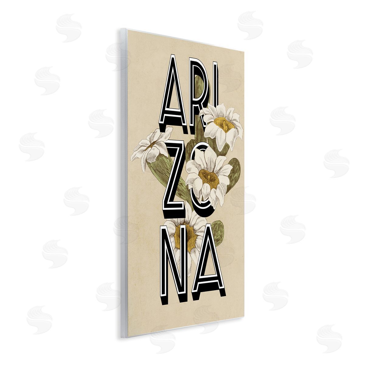 Stupell Studio Arizona State Flower Saguaro Blossom Typography Wall Plaque Art Print