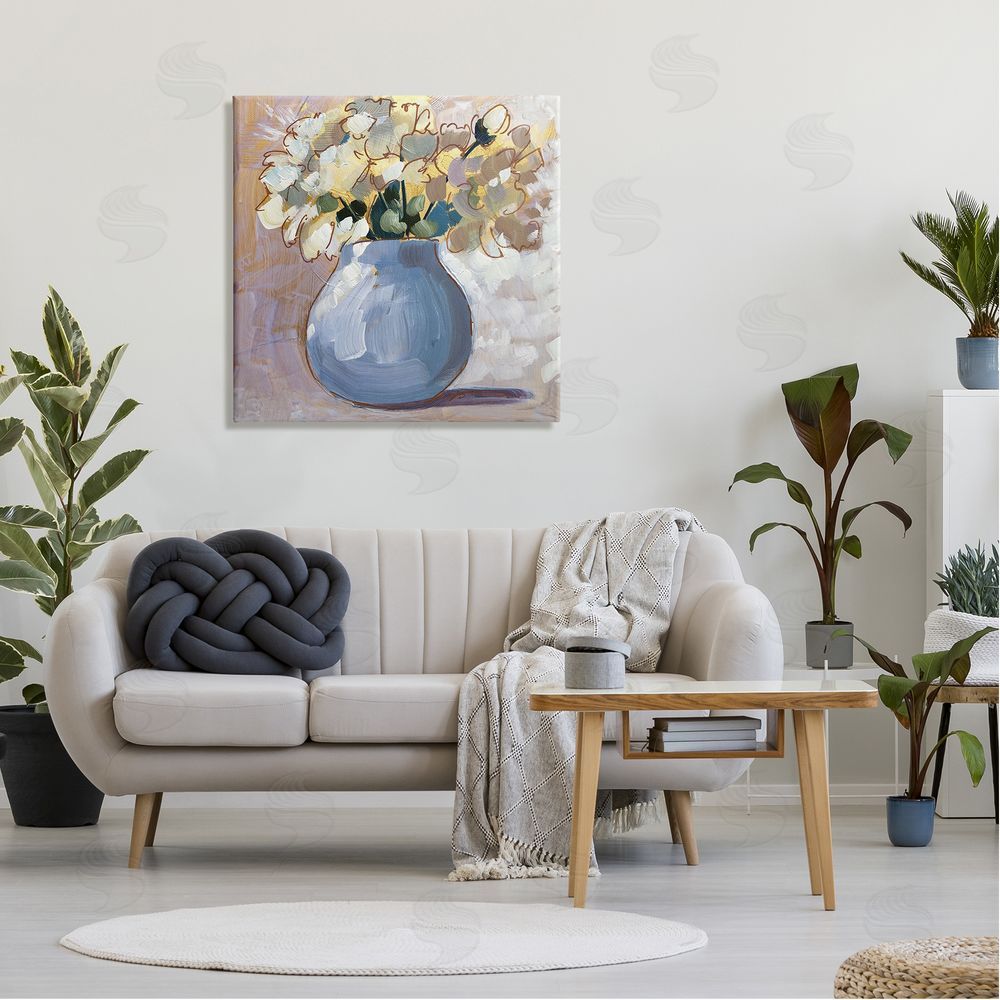 Sue Riger Layered Flower Arrangement Blossoms Bouquet Painting  Canvas Wall Art in Room