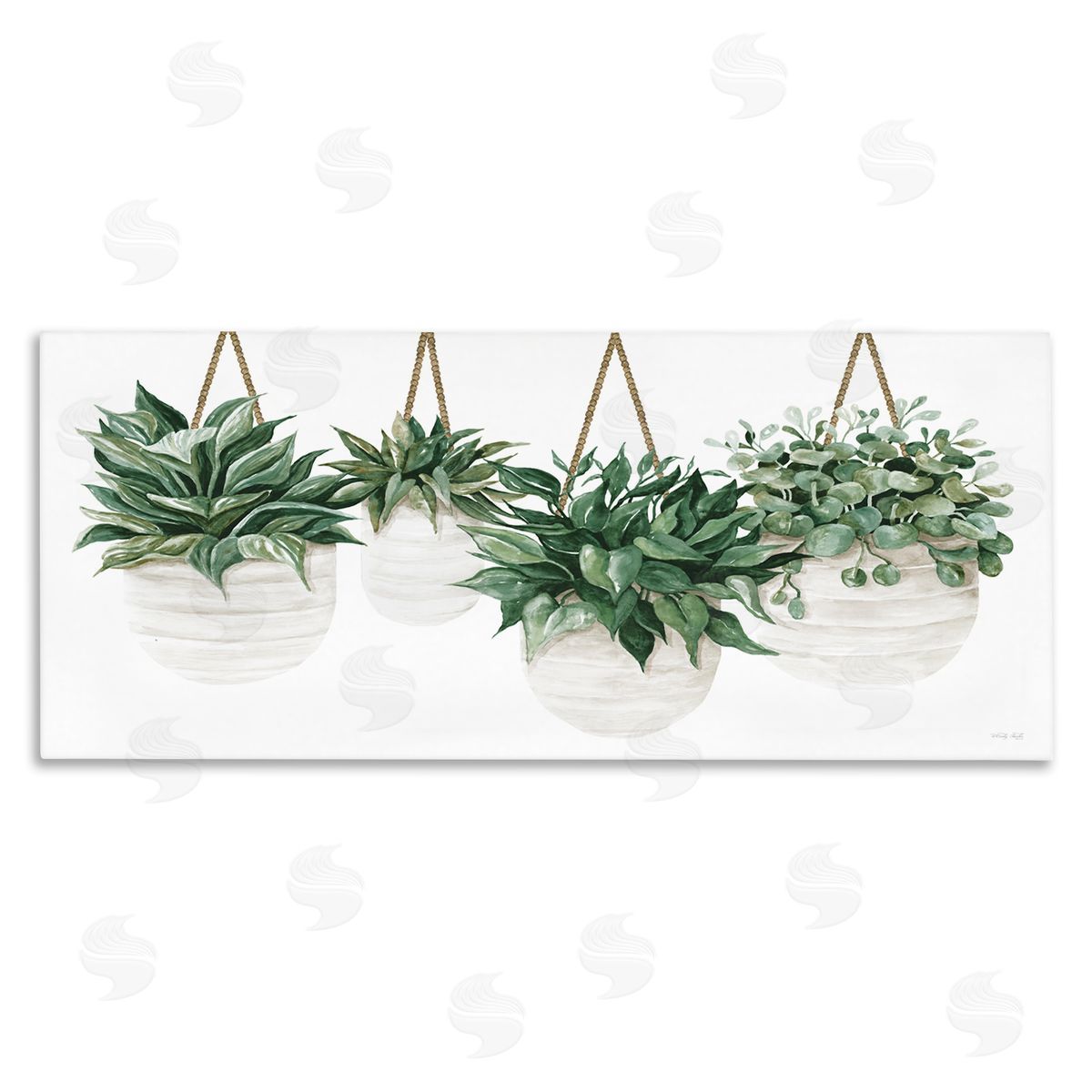 Hanging Planters House Plants Canvas Wall Art, Home Decor by Cindy Jacobs