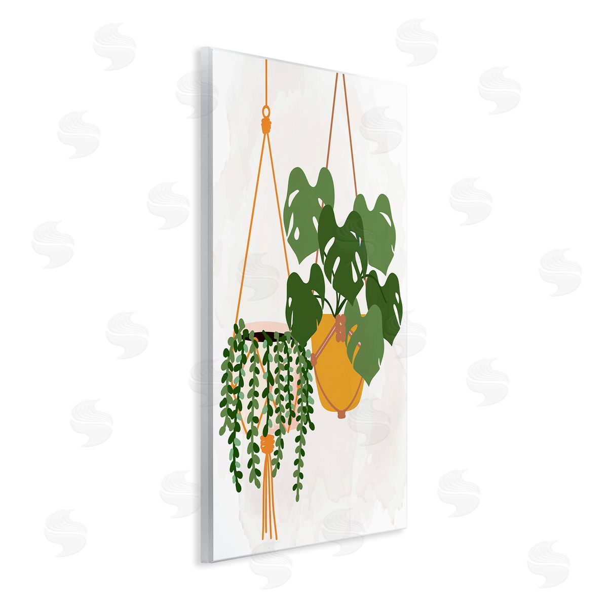 Kim Allen Casual Hanging House Plants Botanical Monstera Leaves Wall Plaque Art Print