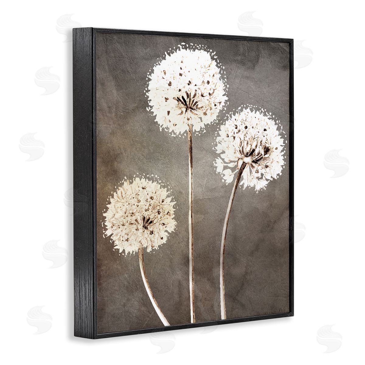 Kim Allen Fluffy Dandelion Plants Wildflower Botanical Blooms  Black Framed Giclee Wall Art Print