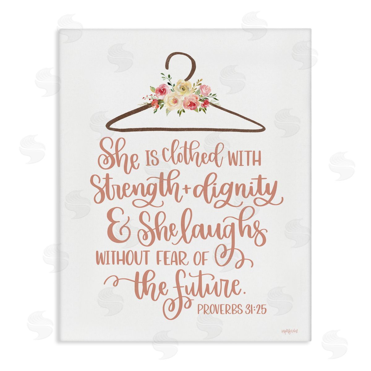 Imperfect Dust Proverbs Verse Uplifting Religious Calligraphy Floral Stretched Canvas Wall Art Print