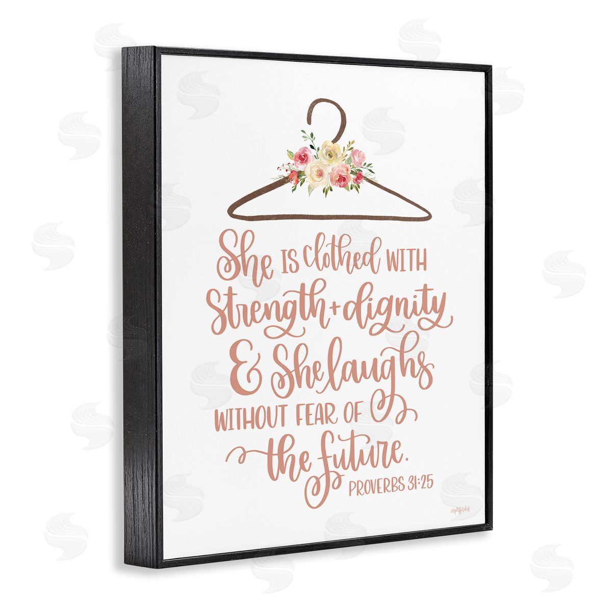 Imperfect Dust Proverbs Verse Uplifting Religious Calligraphy Floral Black Framed Giclee Wall Art Print