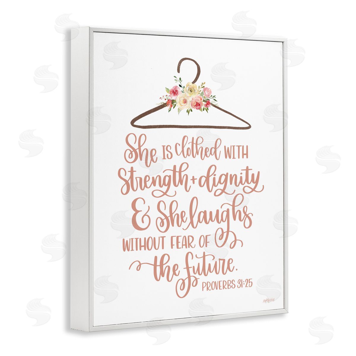 Imperfect Dust Proverbs Verse Uplifting Religious Calligraphy Floral White Framed Giclee Wall Art Print