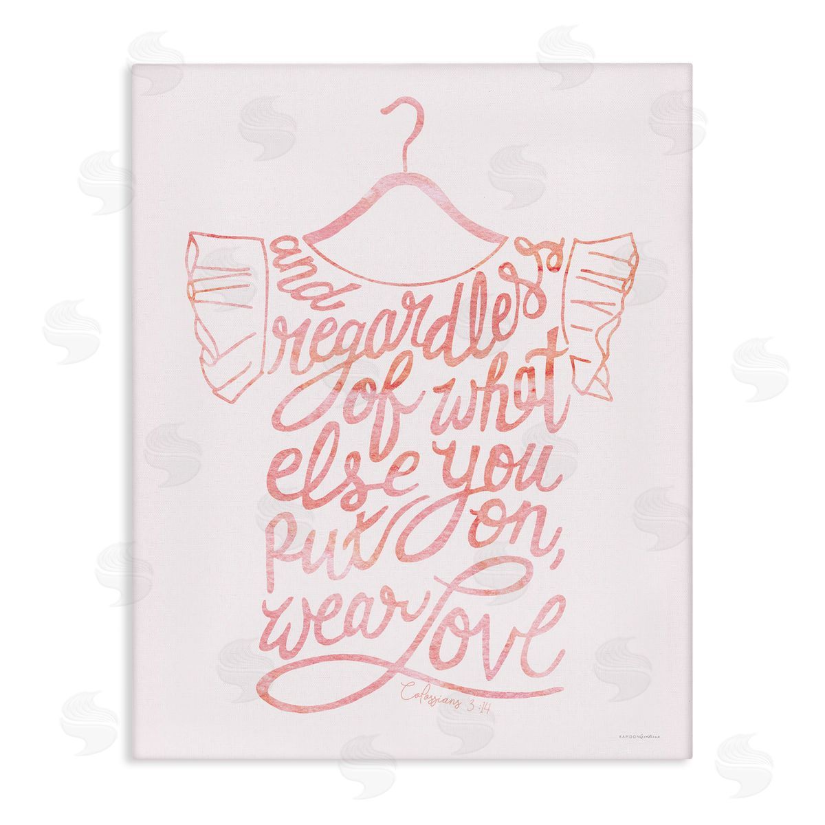 Kamdon Kreations Wear Love Fashion Calligraphy Religious Inspirational Quote  Stretched Canvas Wall Art Print