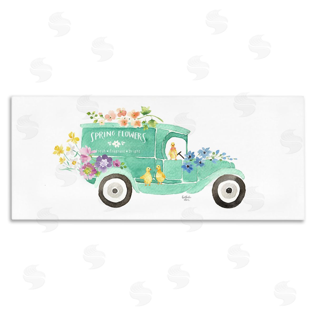 Heather Lee Chan Chicks Driving Spring Flowers Car Floral Blossoms 