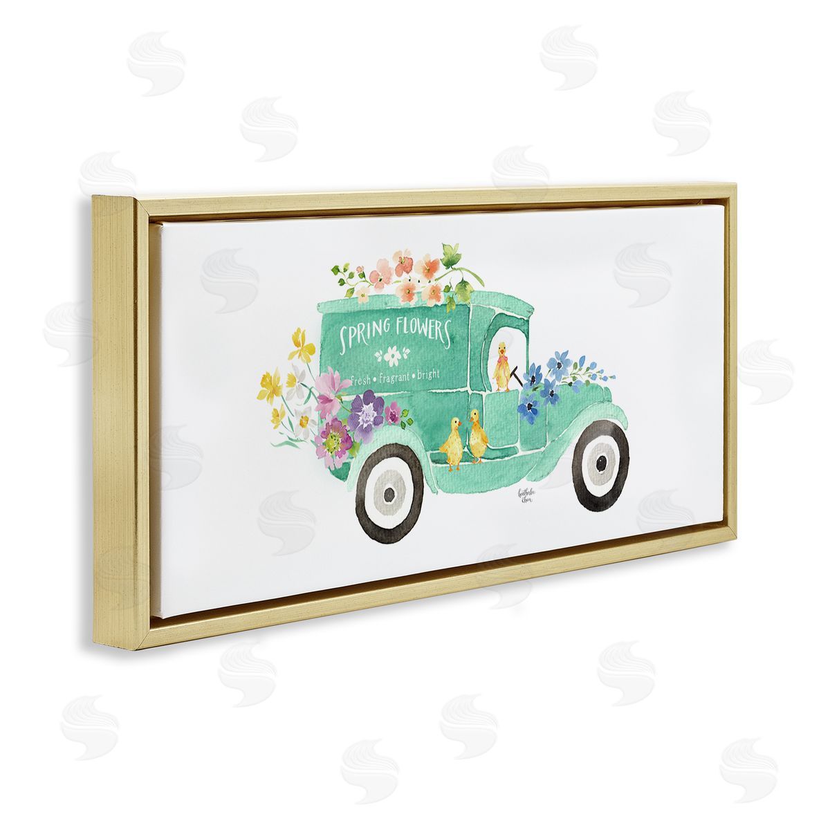 Heather Lee Chan Chicks Driving Spring Flowers Car Floral Blossoms 