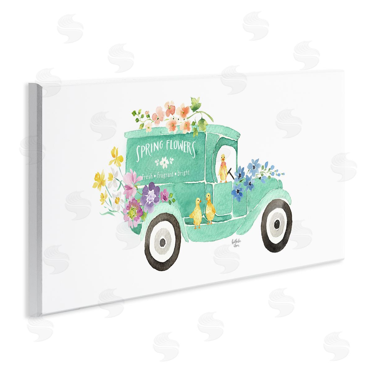 Heather Lee Chan Chicks Driving Spring Flowers Car Floral Blossoms 