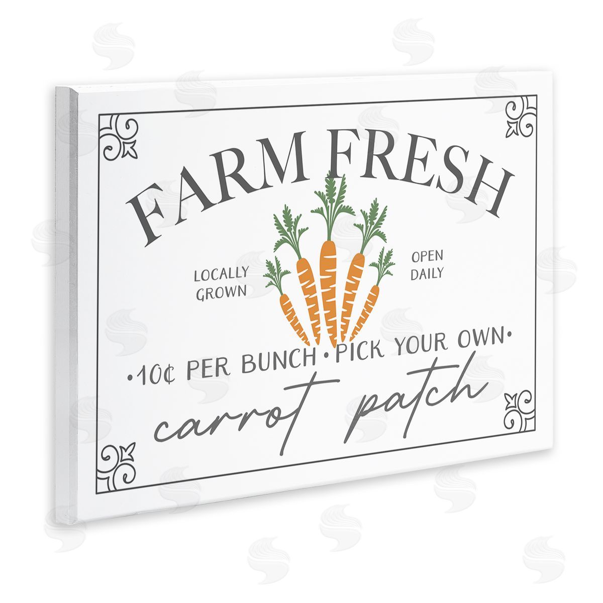 JJ House LLC Farm Fresh Carrot Patch Seasonal Springtime Vegetables Wall Plaque Art Print