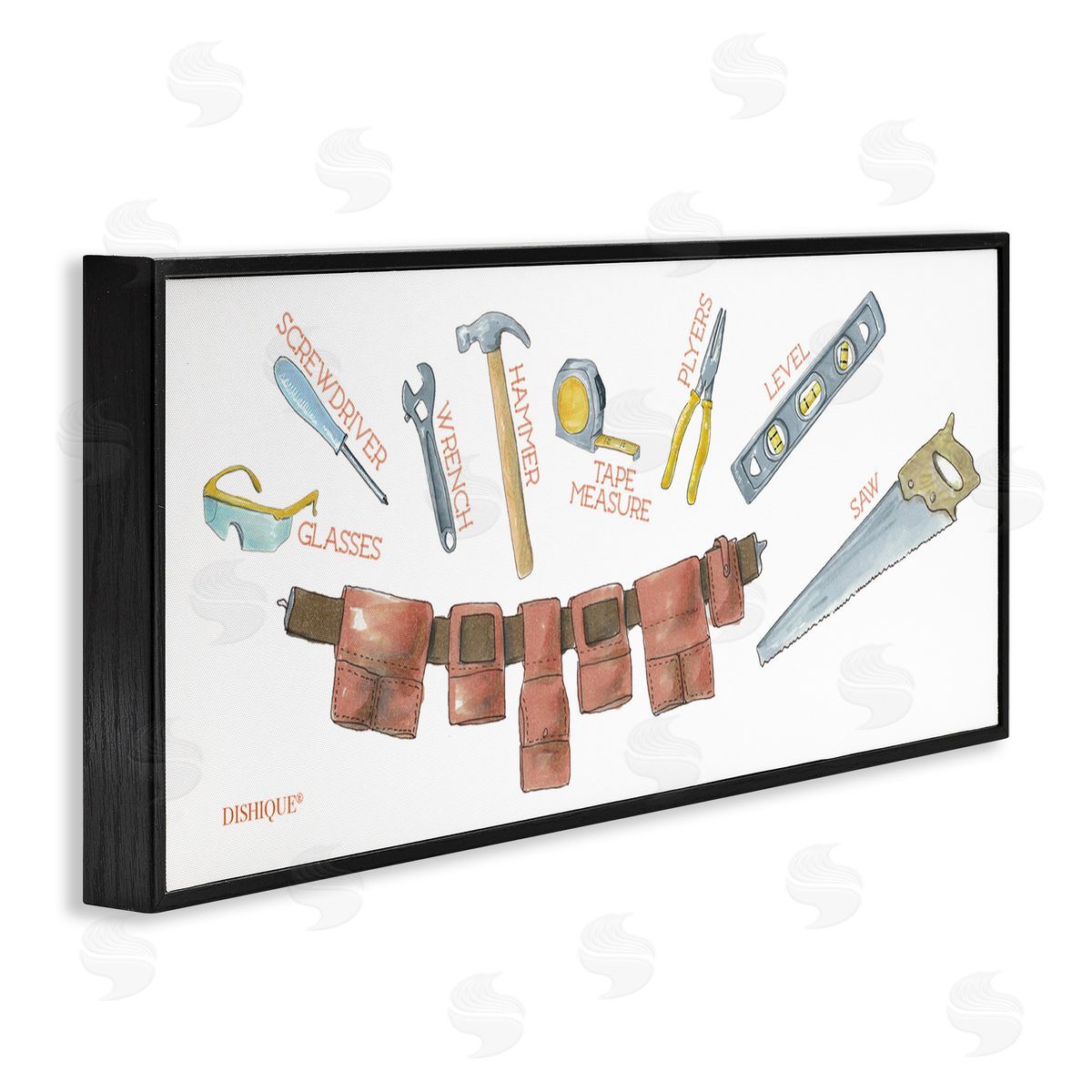 Dishique Various Construction Tools Educational Diagram Illustration