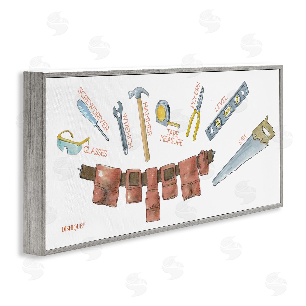 Dishique Various Construction Tools Educational Diagram Illustration
