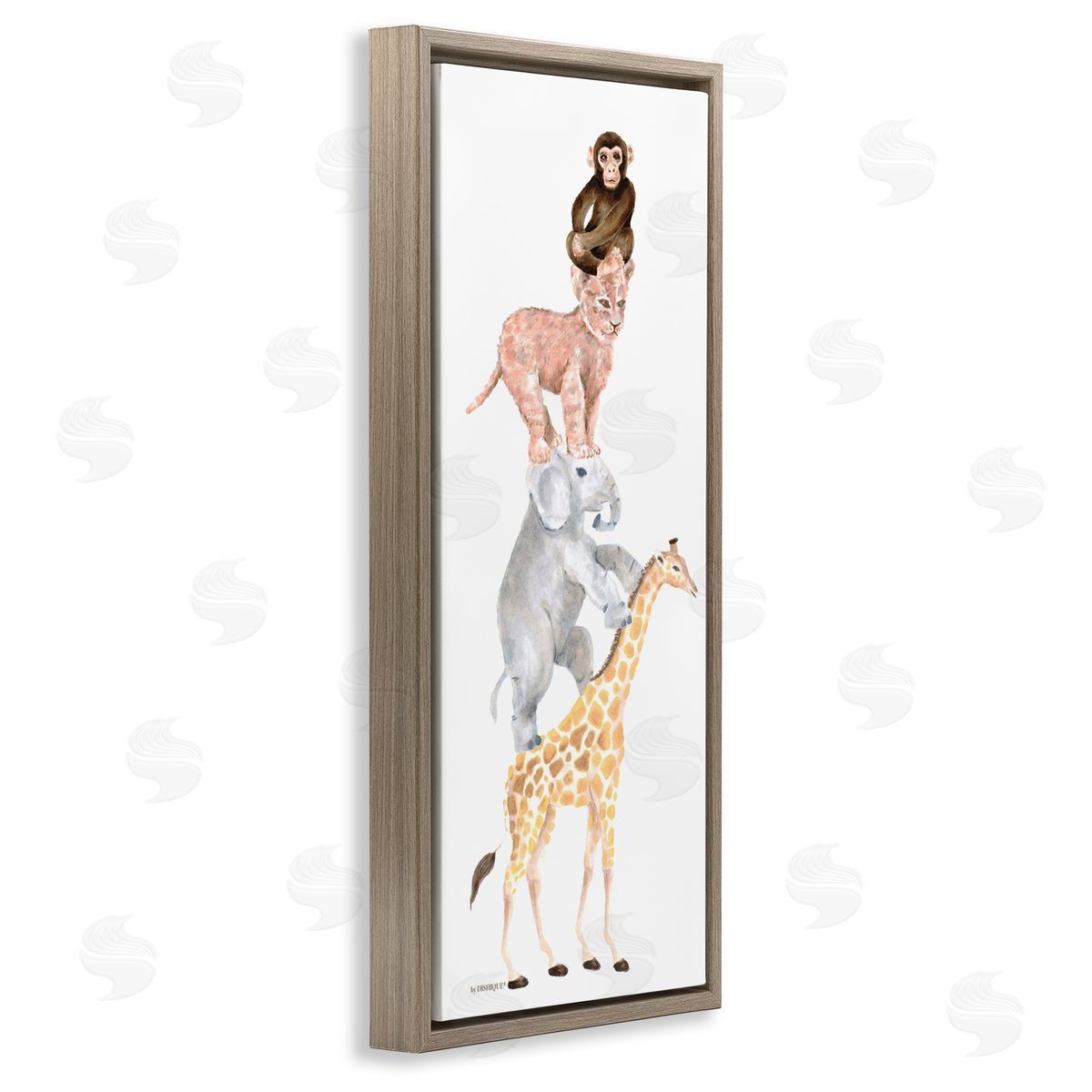 Dishique Cute Stacked Jungle Savanna Animals Wildlife Standing 