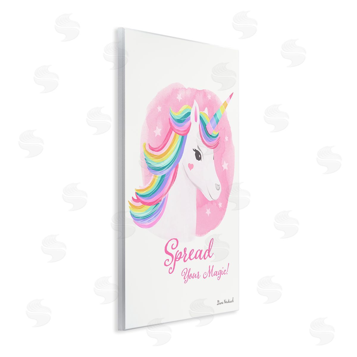 Diane Neukirch Spread Your Magic Fantasy Rainbow Unicorn Mane  Wall Plaque Art Print