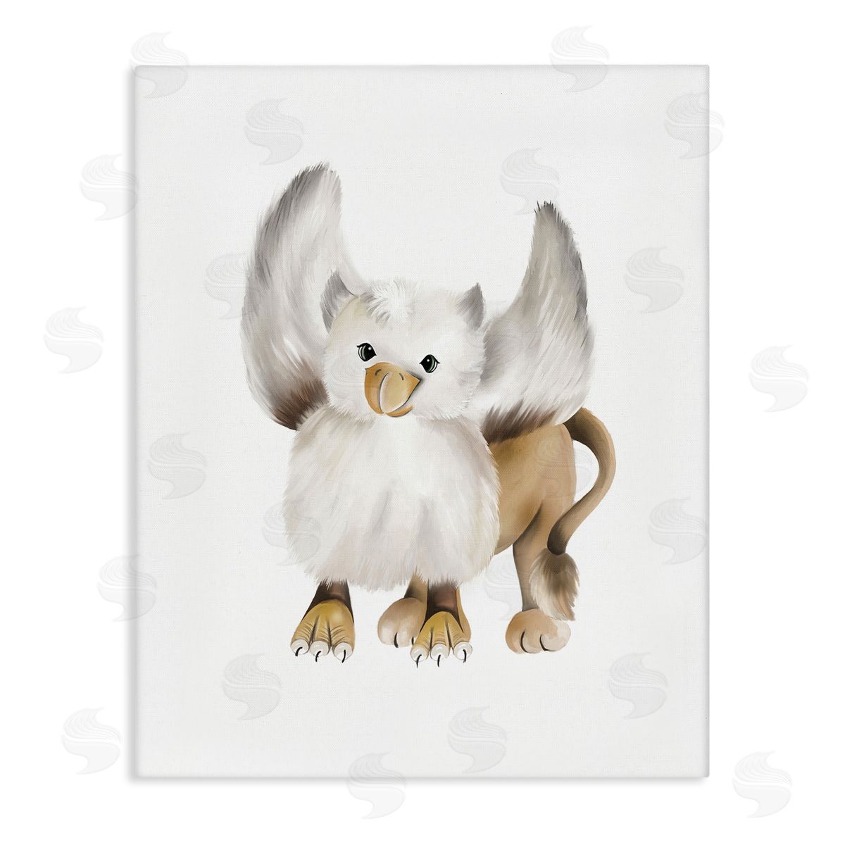 Studio Q Mythical Fantasy Creature Winged Hippogriff Painting Stretched Canvas Wall Art Print