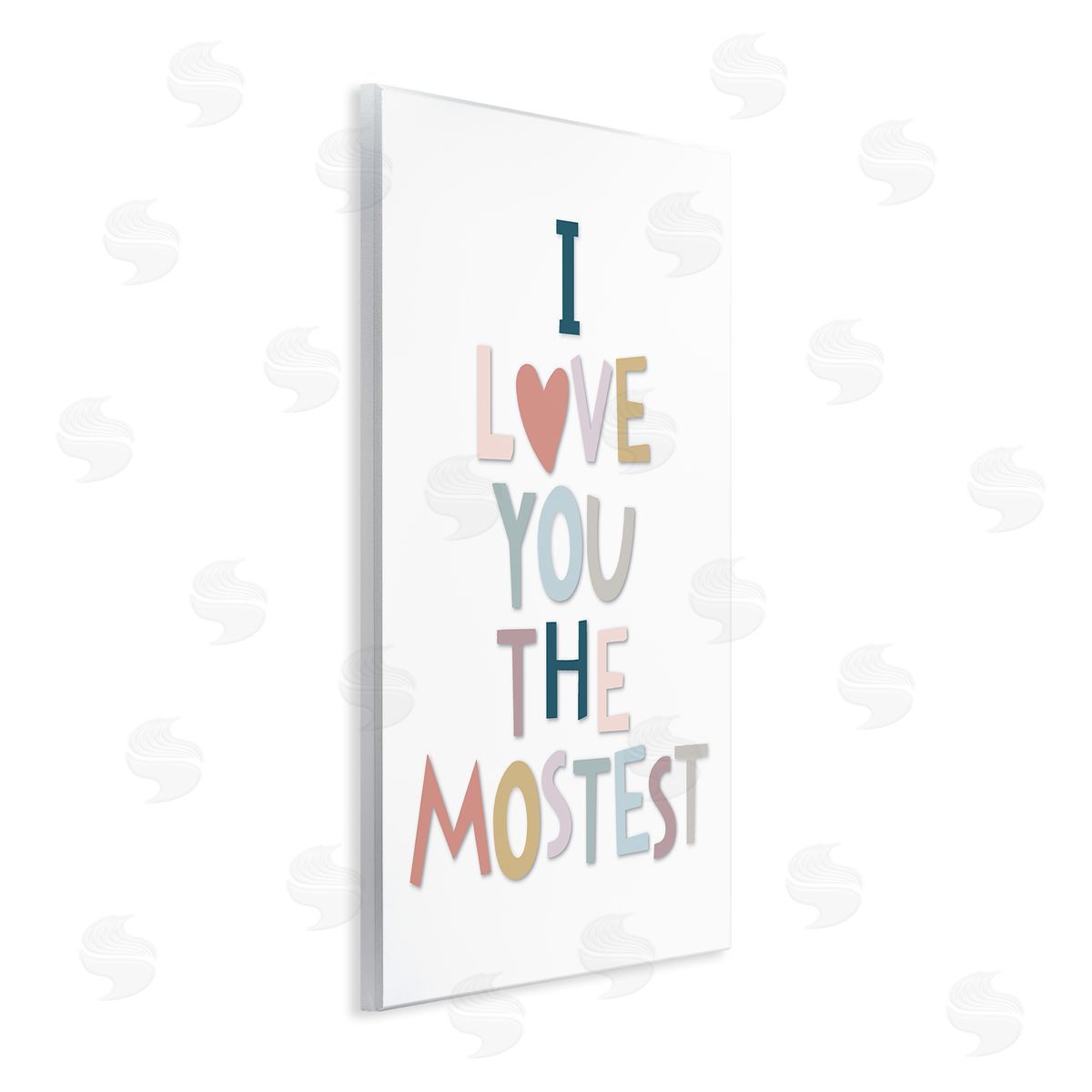 Ilene Segal Love You The Mostest Playful Pastel Typography Phrase Wall Plaque Art Print