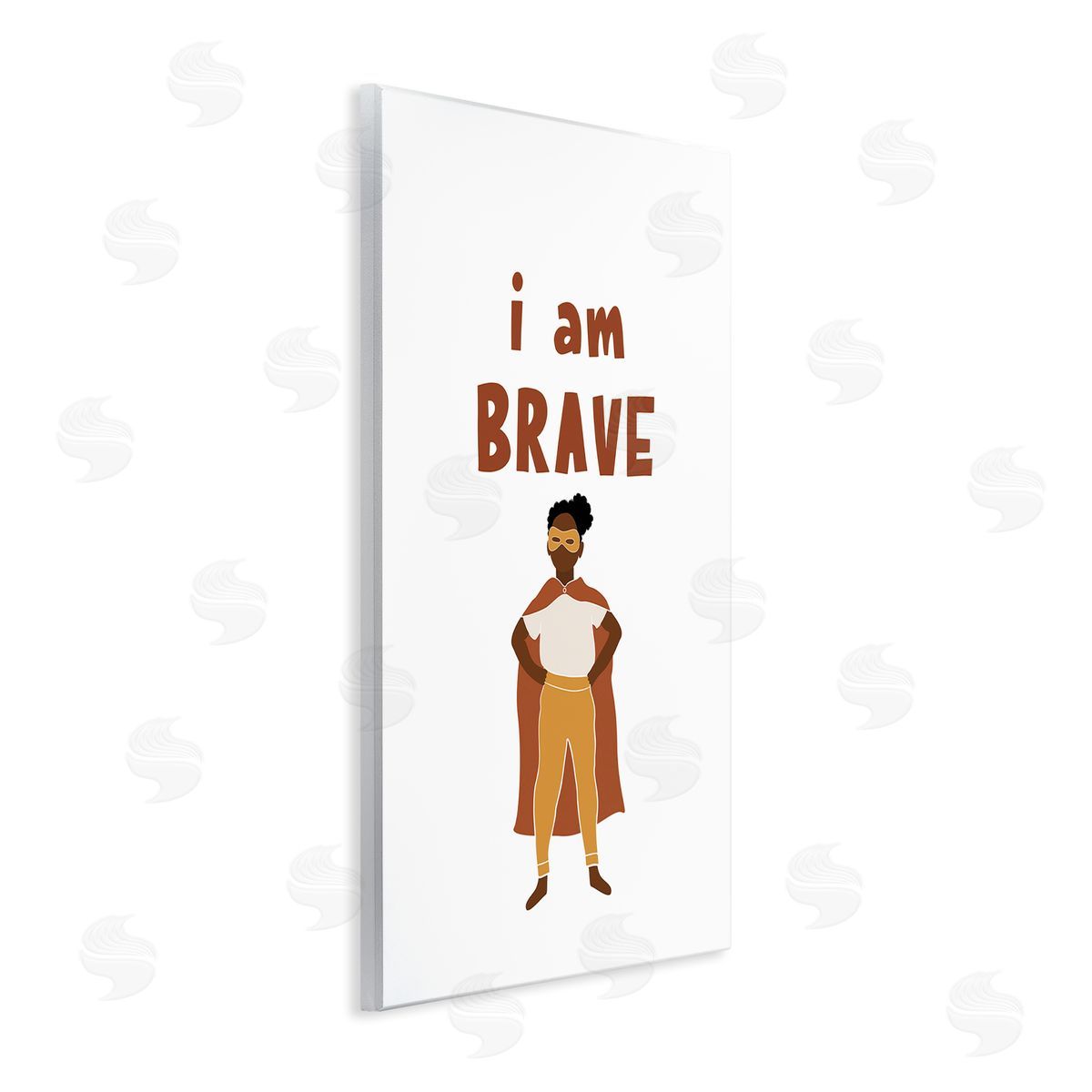 JJ House LLC I Am Brave Courageous Phrase Motivational Super Hero  Wall Plaque Art Print